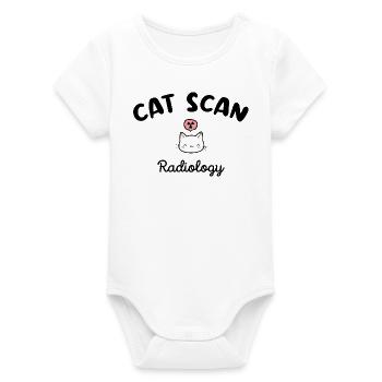 CAT SCAN Manipulatrice radio Chat Radiologie - Body bébé manches courtes bio Stanley/Stella - blanc - Devant