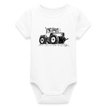 MB trac 1300 turbo | Traktor - Organic Kurzarm-Babybody von Stanley/Stella - Weiß - Vorne