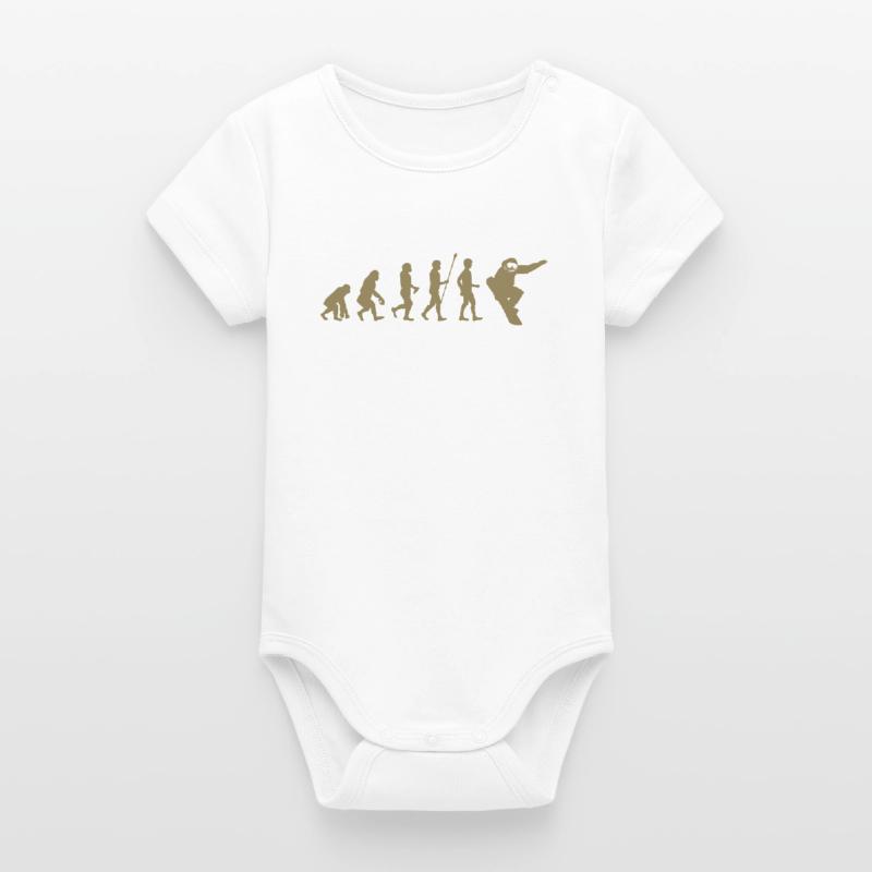Snowboarder Evolution Geschenkidee Organic Kurzarm-Babybody von Stanley/Stella