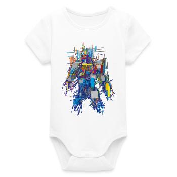 Cyber Android Résumé - Body bébé manches courtes bio Stanley/Stella - blanc - Devant
