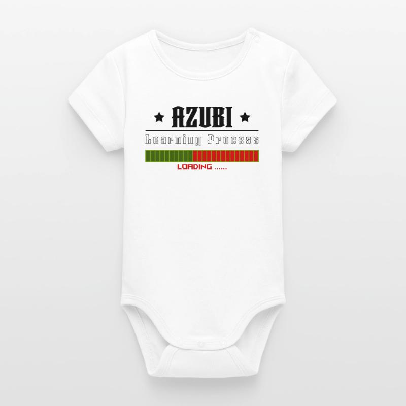 AZUBI learning process loading white tshirt Organic Kurzarm-Babybody von Stanley/Stella