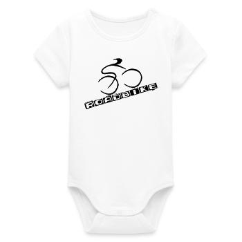 Cycling - Organic Short Sleeve Baby Bodysuit by Stanley/Stella - white - Front