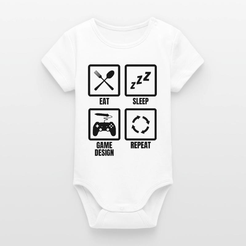 Game Design Routine Organic Kurzarm-Babybody von Stanley/Stella
