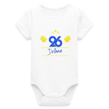 Drôme - Organic Short Sleeve Baby Bodysuit by Stanley/Stella - white - Front