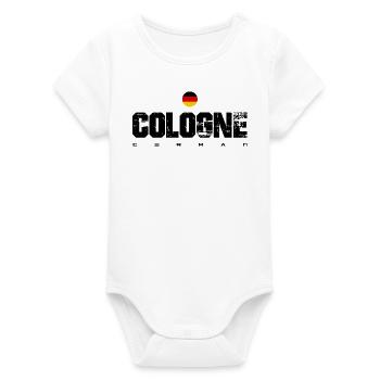 German Flag Crest Circle - Organic Short Sleeve Baby Bodysuit by Stanley/Stella - white - Front