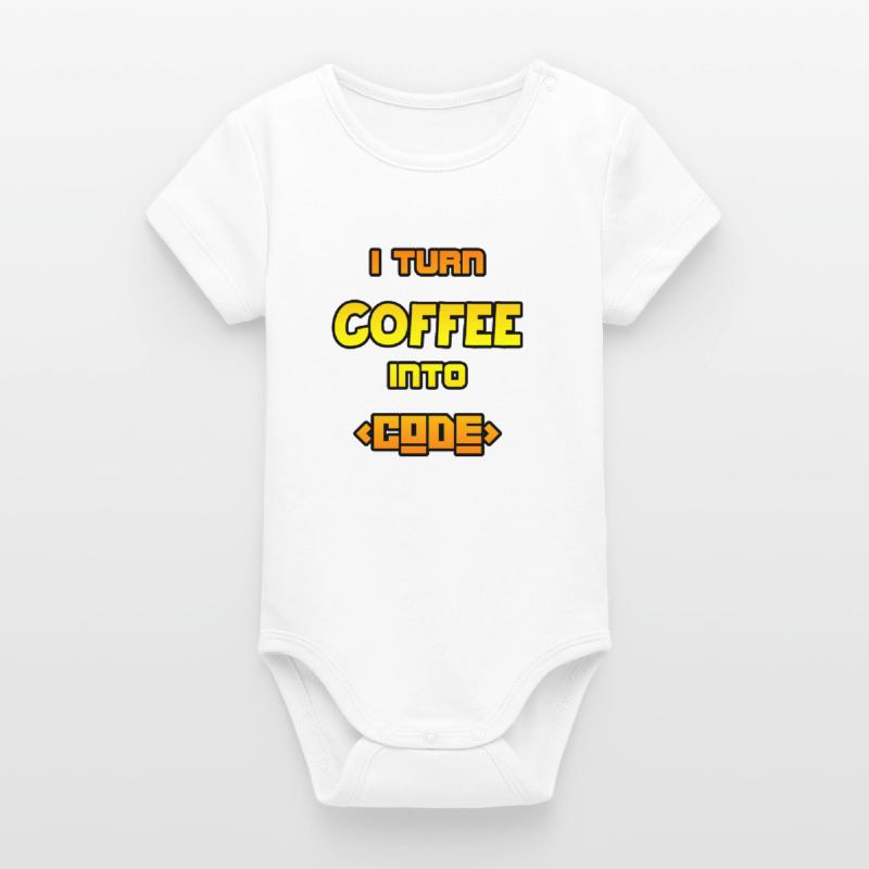 Je transforme le café en code Body bébé manches courtes bio Stanley/Stella