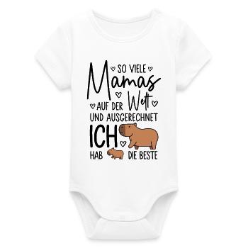 So viele Mamas Beste Mama Baby Muttertag Geschenk - Organic Kurzarm-Babybody von Stanley/Stella - Weiß - Vorne
