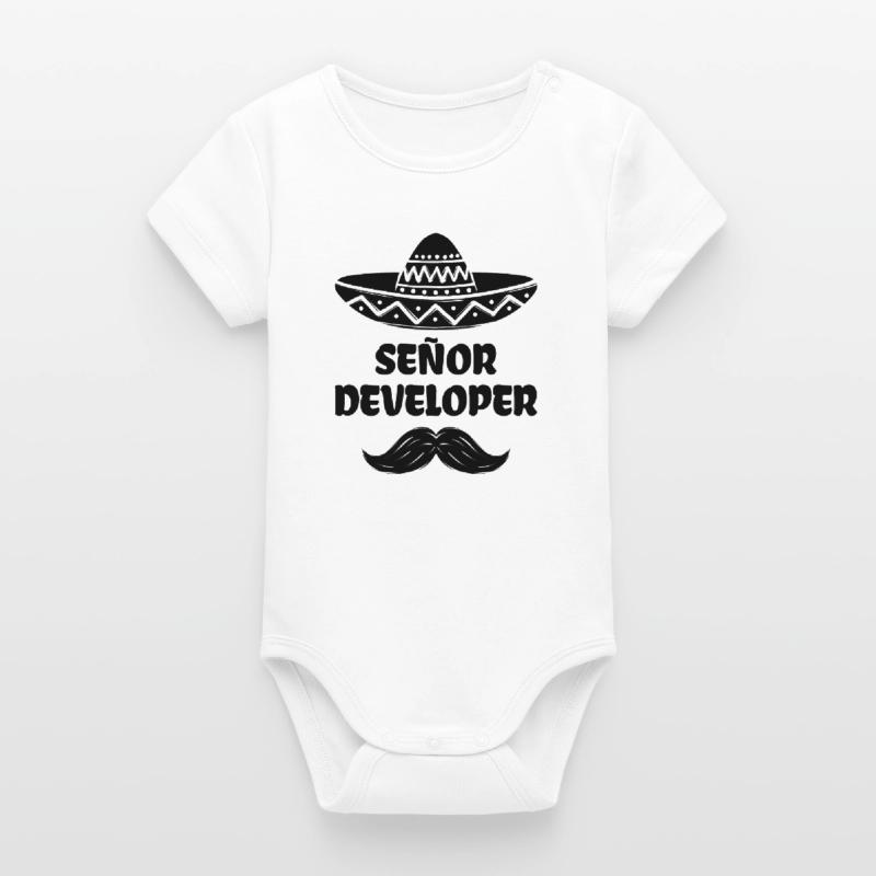 Déclaration du développeur Scripting Dev Computergeek Body bébé manches courtes bio Stanley/Stella