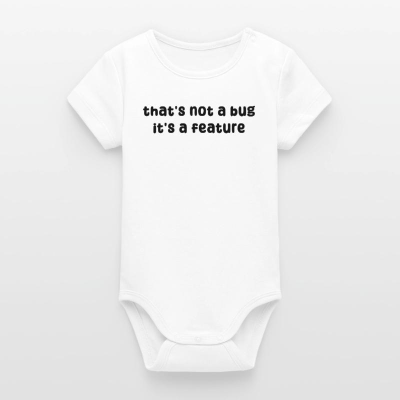 Developer Geek Bugs Code Informatik Statement Organic Kurzarm-Babybody von Stanley/Stella