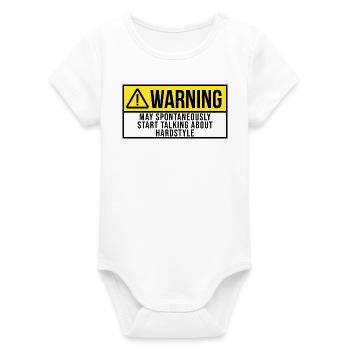 Hardstyle - Organic Short Sleeve Baby Bodysuit by Stanley/Stella - white - Front