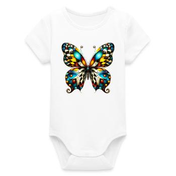 Papillon - Body bébé manches courtes bio Stanley/Stella - blanc - Devant