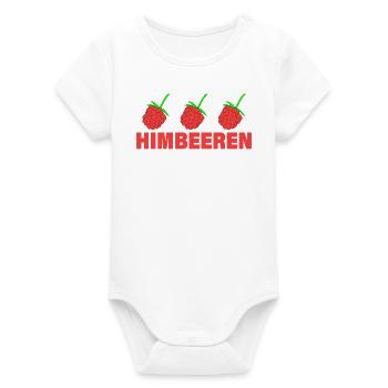 RASPBERRIES - Organic Short Sleeve Baby Bodysuit by Stanley/Stella - white - Front