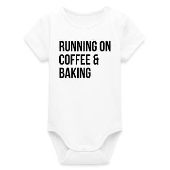 Baking - Organic Short Sleeve Baby Bodysuit by Stanley/Stella - white - Front
