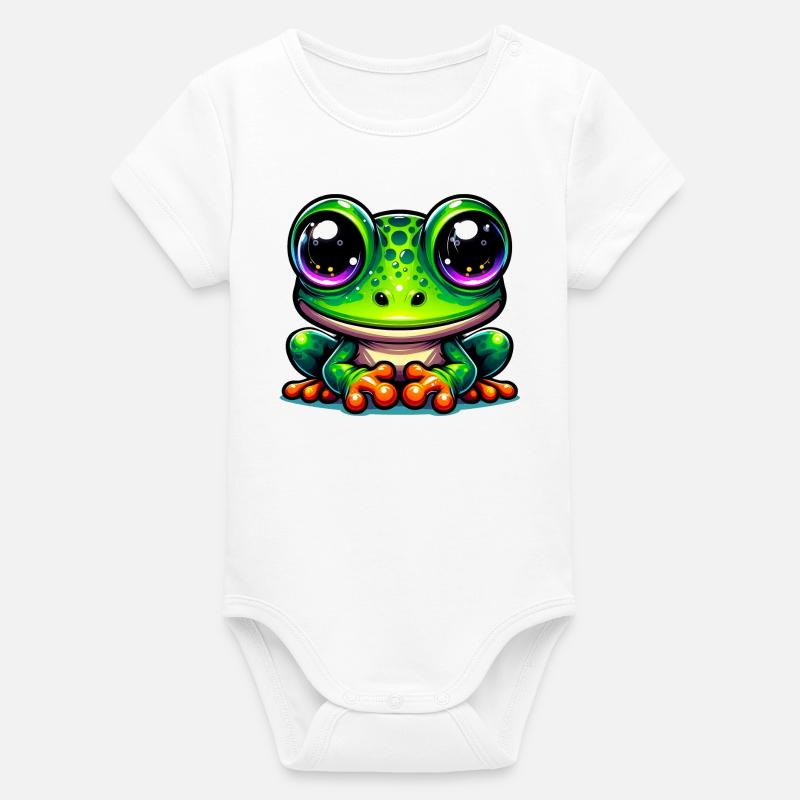 Grenouille - Body bébé manches courtes bio Stanley/Stella - blanc