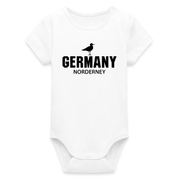 Norderney GERMANY - Organic Short Sleeve Baby Bodysuit by Stanley/Stella - white - Front