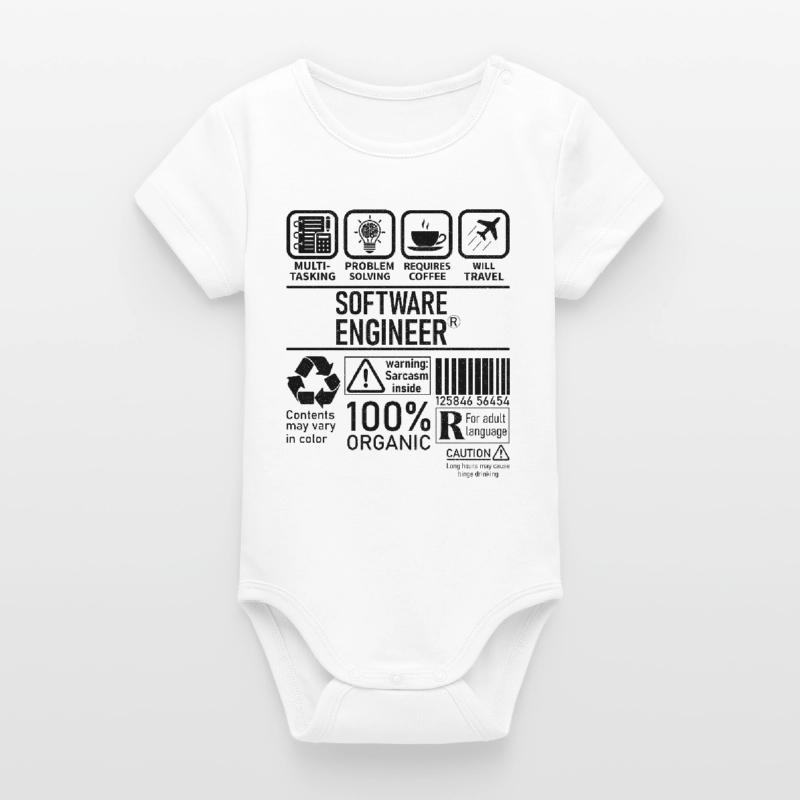 Software Engineer multi tasking problem solving Organic Kurzarm-Babybody von Stanley/Stella
