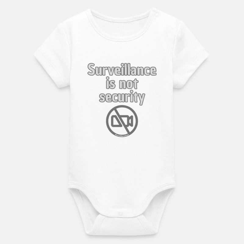 La surveillance n’est pas un motif de déclaration de sécurité - Body bébé manches courtes bio Stanley/Stella - blanc