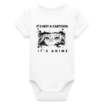 It’s not a cartoon – Anime Fan Art - Organic Short Sleeve Baby Bodysuit by Stanley/Stella - white - Front