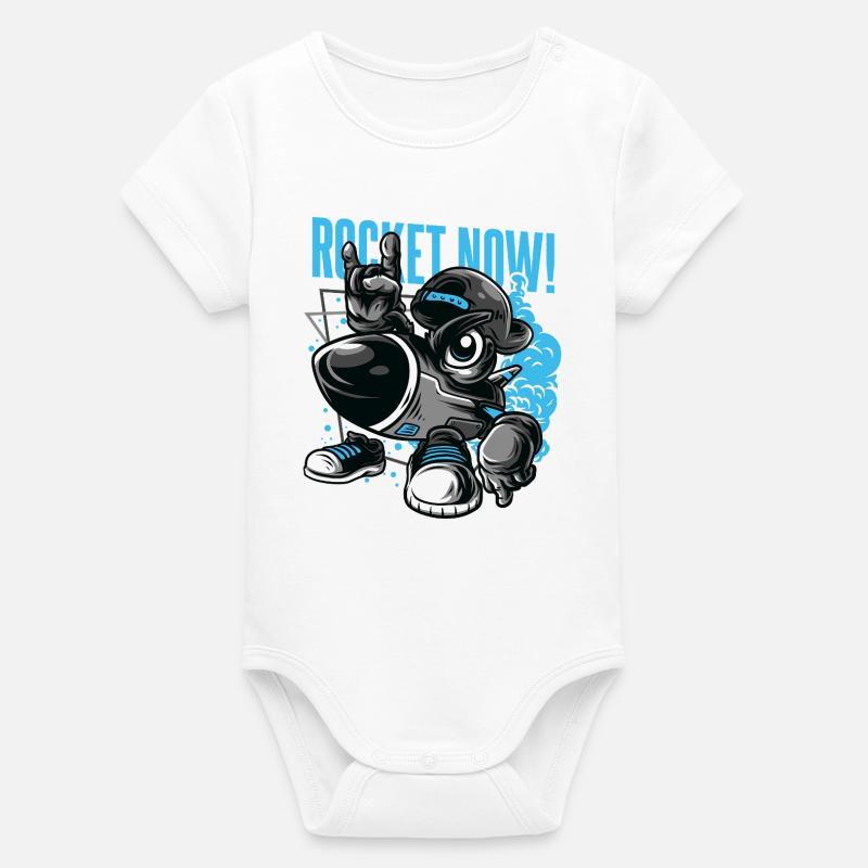 ROCKET NOW - Body bébé manches courtes bio Stanley/Stella - blanc
