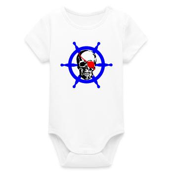 Pirate - Body bébé manches courtes bio Stanley/Stella - blanc - Devant