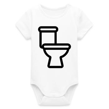 toilette - Body bébé manches courtes bio Stanley/Stella - blanc - Devant