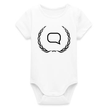 Speech bubble wreath - Organic Short Sleeve Baby Bodysuit by Stanley/Stella - white - Front