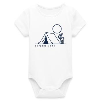 Explore more - Organic Short Sleeve Baby Bodysuit by Stanley/Stella - white - Front