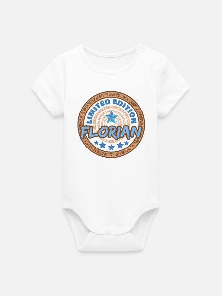 Florian Florian - Organic Kurzarm-Babybody von Stanley/Stella - Weiß