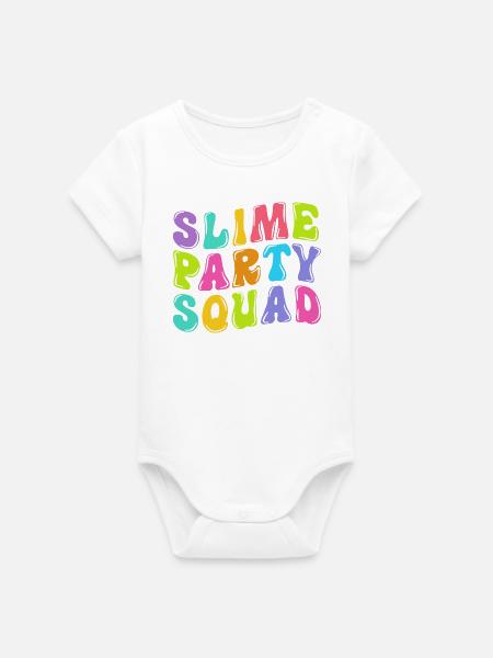 Schleimig Schleim Slime - Organic Kurzarm-Babybody von Stanley/Stella - Weiß