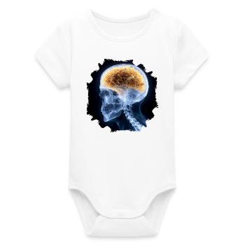 The other day at the X-ray - everything is fine - Organic Short Sleeve Baby Bodysuit by Stanley/Stella - white - Front
