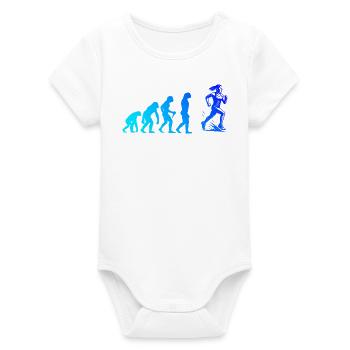 Direkte Running Aussage - Organic Kurzarm-Babybody von Stanley/Stella - Weiß - Vorne