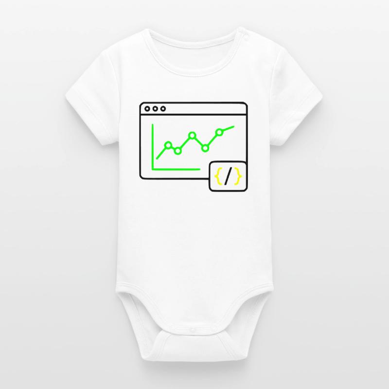 Web Analyse Chart Coding Browser Vektor Organic Kurzarm-Babybody von Stanley/Stella