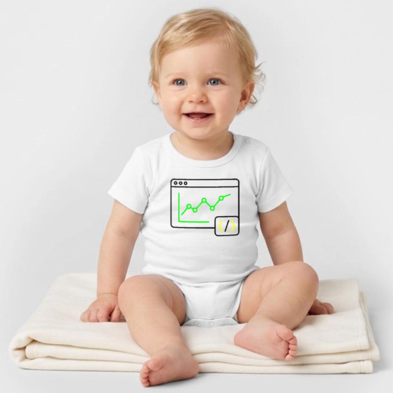 Web Analyse Chart Coding Browser Vektor Organic Kurzarm-Babybody von Stanley/Stella