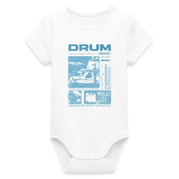 Rocktrommeslager Trommeslager Streetwear - Stanley/Stella kortærmet babybody økologisk - hvid - Foran