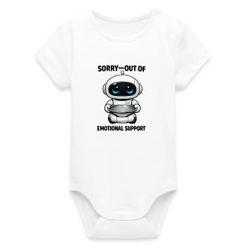 Snack Bot Küchenfreund - Organic Short Sleeve Baby Bodysuit by Stanley/Stella - white - Front