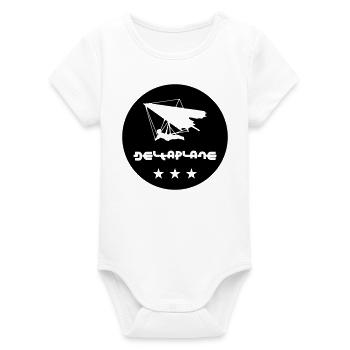 Badge Deltaplane Aventure Vol Libre - Body bébé manches courtes bio Stanley/Stella - blanc - Devant