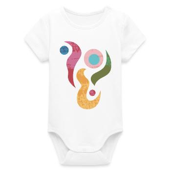 Yoga design_40 - Body bébé manches courtes bio Stanley/Stella - blanc - Devant