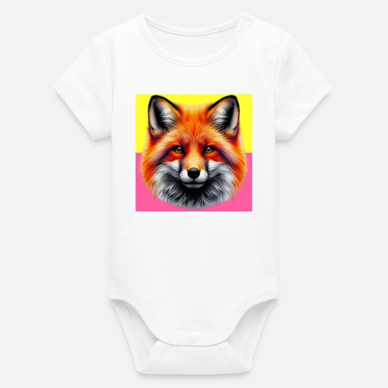 Renard - Body bébé manches courtes bio Stanley/Stella - blanc