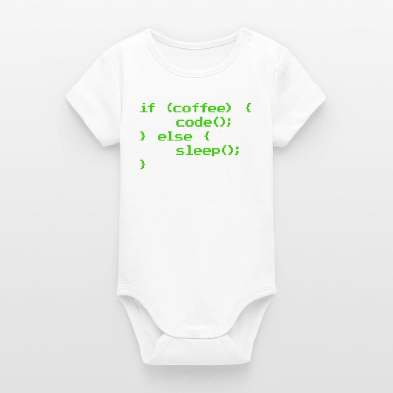 Kein Kaffee Kein Code Programmierer Informatiker Organic Kurzarm-Babybody von Stanley/Stella