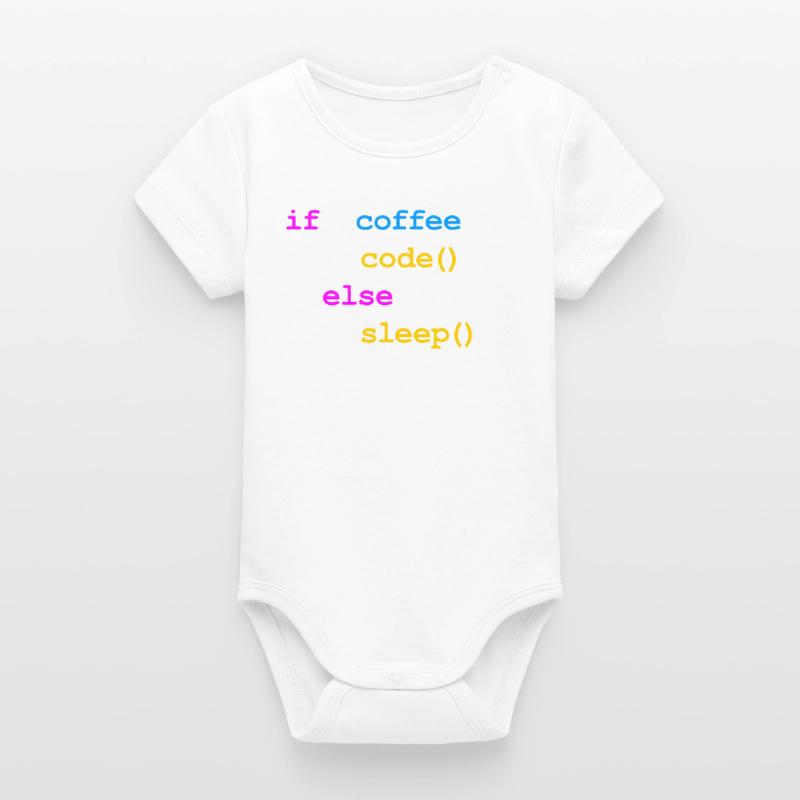 Kein Kaffee Kein Code Programmierer Informatiker Organic Kurzarm-Babybody von Stanley/Stella