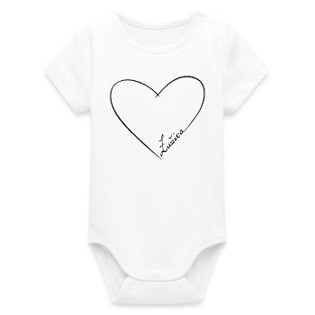 ŁUŽICA ♡ - Organic Short Sleeve Baby Bodysuit by Stanley/Stella - white - Front
