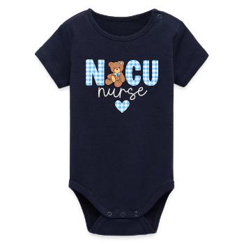 Infirmière Bear en néonatologie - Body bébé manches courtes bio Stanley/Stella - marine - Devant