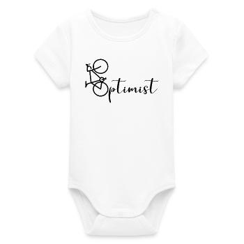 Cyclistes Optimist Cycling Bicycle - Body bébé manches courtes bio Stanley/Stella - blanc - Devant