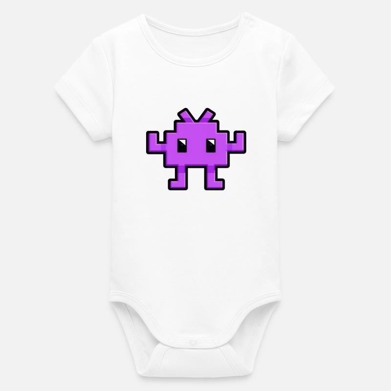 LM Studio model - Organic Short Sleeve Baby Bodysuit by Stanley/Stella - white