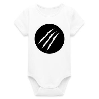 claw - Organic Short Sleeve Baby Bodysuit by Stanley/Stella - white - Front