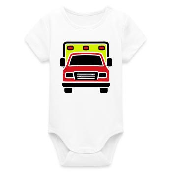 Ambulance Ambulance Front - Body bébé manches courtes bio Stanley/Stella - blanc - Devant