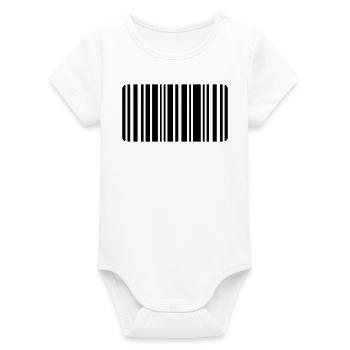 code barre - Body bébé manches courtes bio Stanley/Stella - blanc - Devant