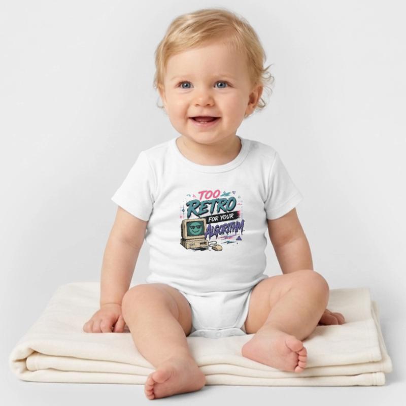Cooles Too Retro for your Algorithm Design Organic Kurzarm-Babybody von Stanley/Stella