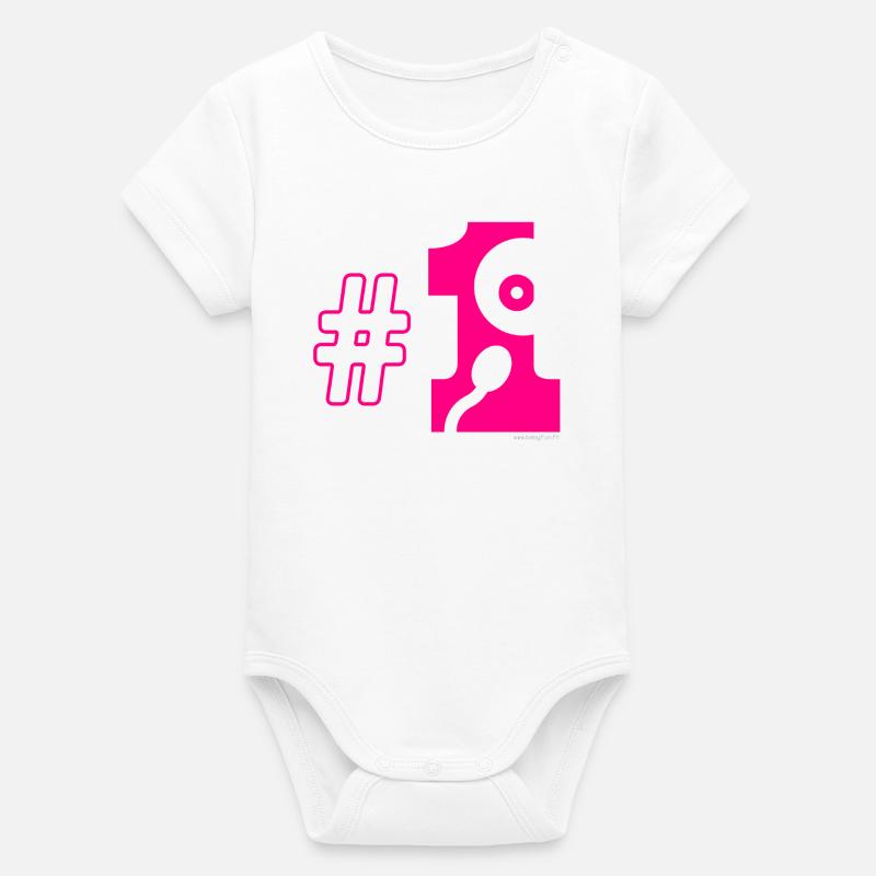 Number one - Body bébé manches courtes bio Stanley/Stella - blanc