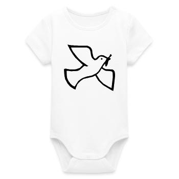 Dove of peace - Organic Short Sleeve Baby Bodysuit by Stanley/Stella - white - Front
